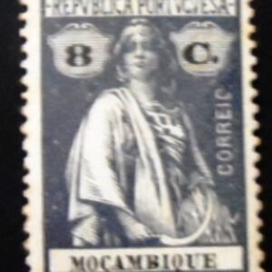 Selo postal de Moçambique de 1914 Ceres 8 N