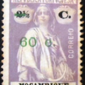 Selo postal de Moçambique de 1921 Ceres with surcharge 60 N