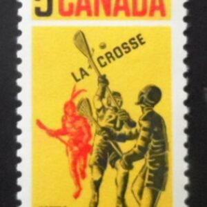 Selo postal do Canadá de 1968 Lacrosse Players N