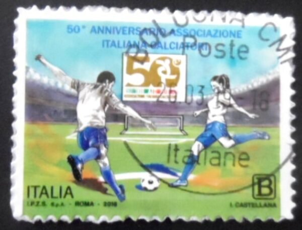Selo postal da Itália de 2018 Italian Football Association U