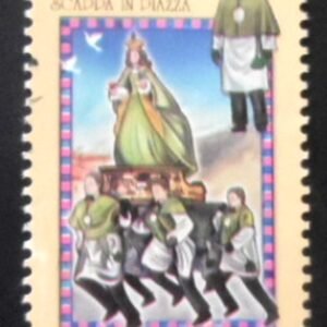 Selo postal da Itália de 2008 The Madonna Running in the Streets U