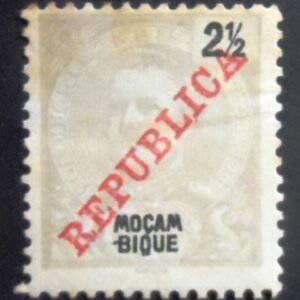 Selo postal de Companhia Moçambique de 1911 King Carlos I of Portugal 2½ REPUBLICA N