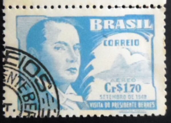 Selo postal do Brasil de 1948 Battle Berres MCC