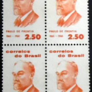 Quadra de selos postais do Brasil de 1960 Paulo de Frontin N QD