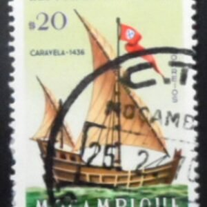 Selo postal de Moçambique de 1963 Fishing boat 1430 U