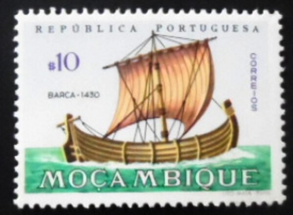 Selo postal de Moçambique de 1963 Fishing boat 1430 M