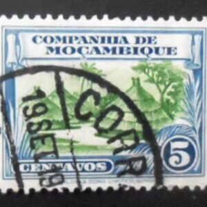 Selo postal da Companhia de Moçambique de 1937 Thatched Huts U