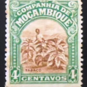 Selo postal da Companhia Moçambique de 1921 Tobacco plantation 4 N