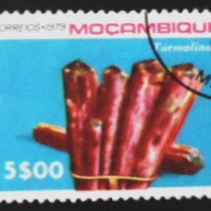 Selo postal de Moçambique de 1979 Tourmaline U