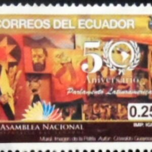 Selo postal do Equador de 2014 Image of Motherland (right) U