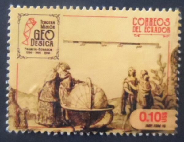 Selo postal do Equador de 2016 People and Globe U