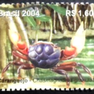 Selo postal do Brasil de 2004 Caranguejo U