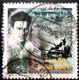 Selo postal do Brasil de 2001 Bernardo Sayão U