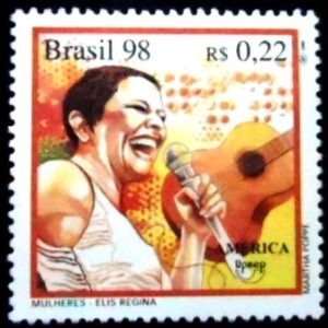 Selo postal do Brasil de 1998 Elis Regina M