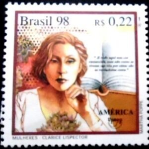Selo postal do Brasil de 1998 Clarice Lispector M