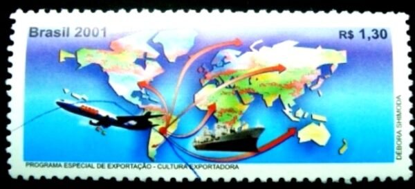 Selo postal do Brasil de 2001 Cultura Exportadora U