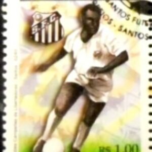 Selo postal do Brasil de 2001 Santos F.C. NCC