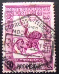 Selo postal de Moçambique de 1938 Mousinho de Albuquerque 50c