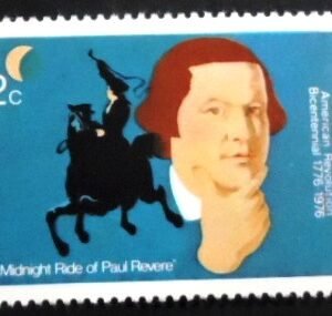 Selo postal de Grenada de 1975 Paul Revere's midnight ride M