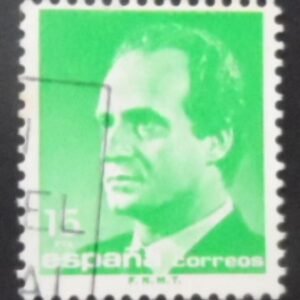 Selo postal da Espanha de 1989 King Juan Carlos I 75 U