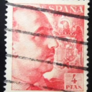 Selo postal da Espanha de 1940 General Franco 4 U sev