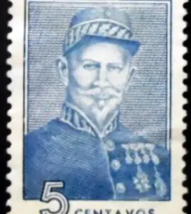 Selo postal do Brasil de 1967 Gal. Antonio de Sampaio N