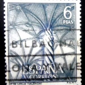 Selo postal da Espanha de 1965 1965 - Ceiling La Lonja U