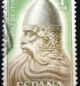 Selo postal da Espanha de 1962 El Cid by J. Cristóbal U