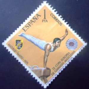 Selo postal da Espanha de 1972 Clowns U