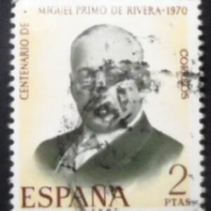 Selo postal da Espanha de 1970 Miguel Primo de Rivera U