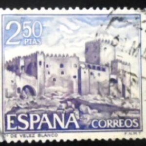 os: Mi:ES 1818, Sn:ES 1575, Yt:ES 1586, Sg:ES 1987, AFA:ES 1923, Edi:ES 1929 Temas: Castelos | Fortalezas | Prédios Data de emissão: 1969-06-24 Dimensões: 34 x 29 mm Cores: Azul / violeta | Violeta azul Impressores: Fábrica Nacional de Moneda y Timbre-Real Casa de la Moneda (RCM-FNMT) Formato: Selo Emissão: Comemorativo Denteado: Denteado13¼ x 13 Impressão: Recesso Valor facial: 2,50 Pta - Pes