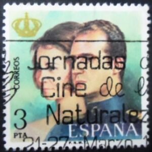Selo postal da Espanha de 1975 King Juan Carlos I and Queen Sofia 3 U