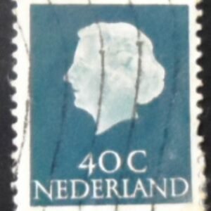 Selo postal da Holanda de 1953 Queen Juliana 40 U