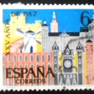 Selo postal da Espanha de 1972 Ancient Buildings U