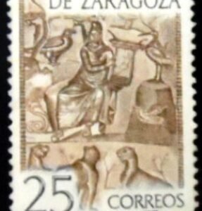 Selo postal da Espanha de 1976 Orpheus U