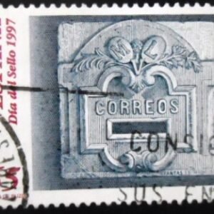 Selo postal da Espanha de 1997 Stone letter box 65 U