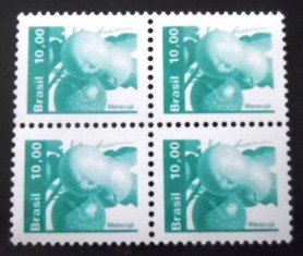 Quadra de selos postais do Brasil de 1982 Maracujá M QD