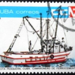 Selo postal de Cuba de 1978 Crab trawler U
