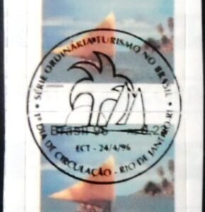 Par de selos postais do Brasil de 1996 Jangada M1C PR