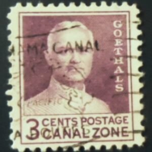 Selo postal da Zona do Canal de 1934 George Washington Goethals U