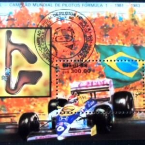 Bloco postal do Brasil de 1988 Nelson Piquet MCC
