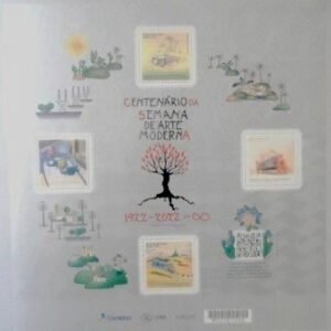 Bloco postal do Brasil de 2022 Semana Arte Moderna N