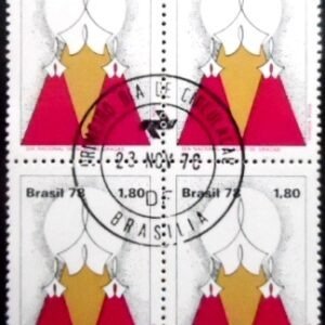 Quadra de selos postais do Brasil de 1978 Ação de Graças N1D