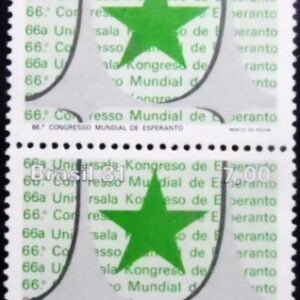 Par de selos postais do Brasil de 1981 Esperanto N PR