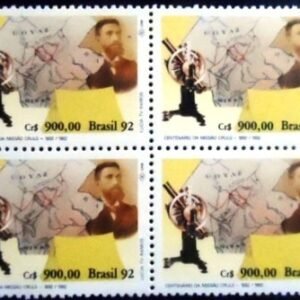 selo postal do Brasil de 1992 Hercule Florence U
