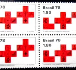 Quadra de selos postais do Brasil de1978 M QD