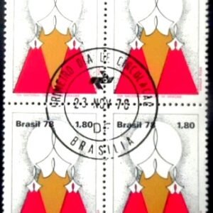 Quadra de selos postais do Brasil de 1978 Ação de Graças N1D