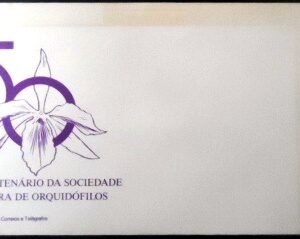 Envelope Comemorativo do Brasil de 1987 Sociedade Brasileira de Orquidófilos