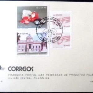 Cartão Franquia Postal de 1989 Orquídea PD