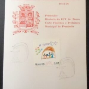 Folhinha Comemorativa de 1976 XII Encontro Filatélico de Promissão 111